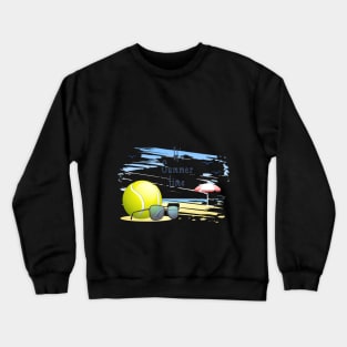 it' s  summer  time sports card .tennis Crewneck Sweatshirt